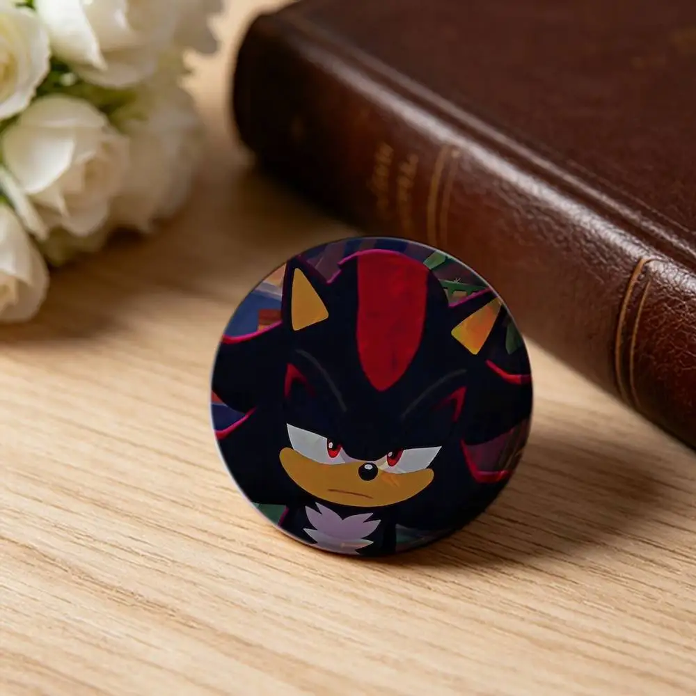 Фото Броши-значки с мультяшными персонажами Shadow и Sonic, аксессуары для рюкзаков и головных уборов, подарок для друзей №2