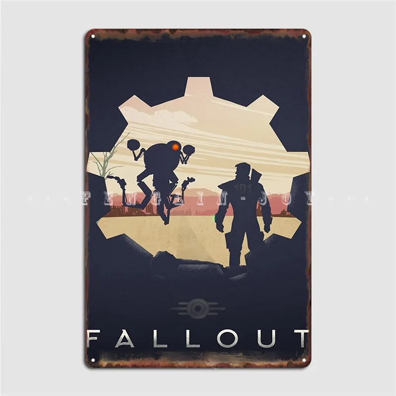 

Fallout Minimalistic Style Poster Poster Metal Plaque Pub Party Wall Plaque Printing Tin Sign Poster