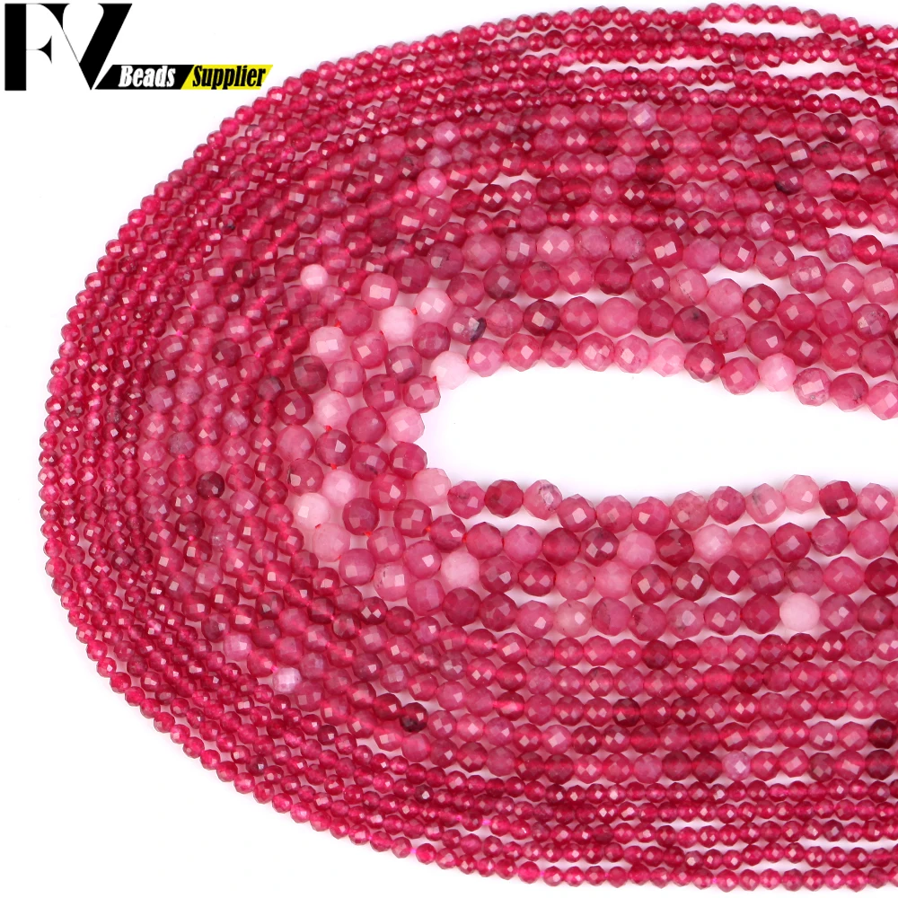 

Бусины из натурального камня с гранями, 2/3/4 мм