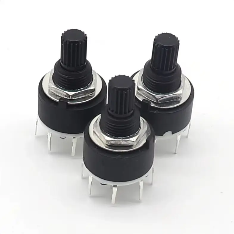 

【5-1 шт.】1/2 полюса 3/4/5/6/8 позиций SR16 16 мм поворотный ленточный переключатель 16 мм вал DC60V 0,3A 15 мм вал цветочная ось круглый переключатель