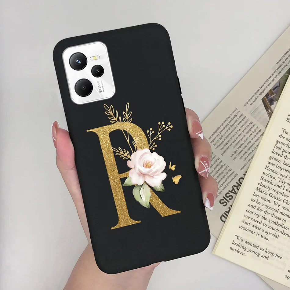 Чехол с милыми надписями для Realme C35 чехол RMX3511 2022 розовый черный силиконовый