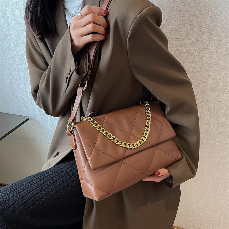 Lady Bags Shoulder Bag for Women 2023 New Women's Bags Chain Messenger Bag Underarm Small Square Bag Ring Tote Bag