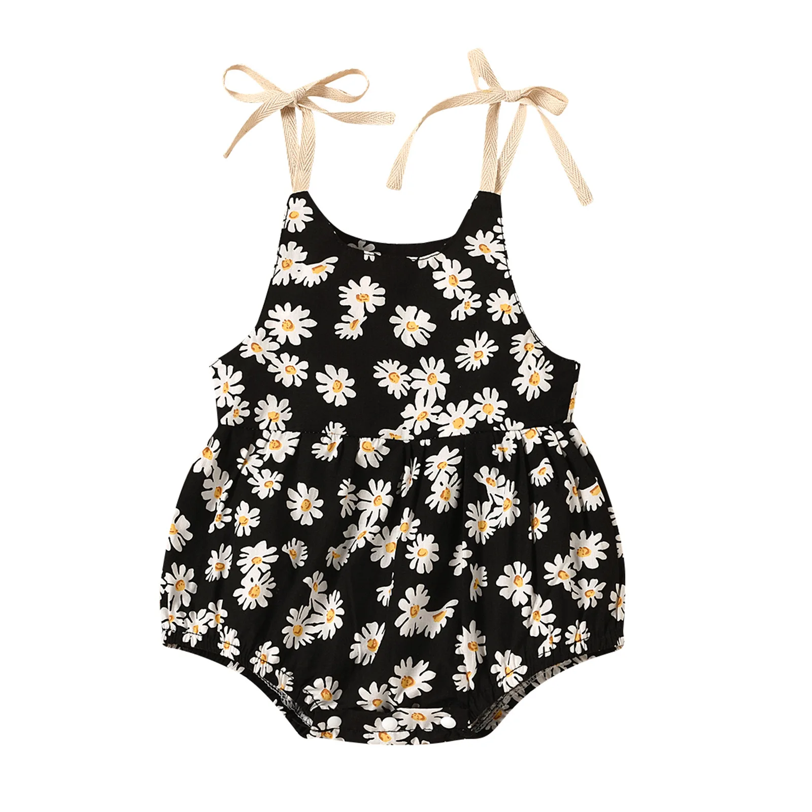 

Summer Baby Girls Romper Floral Print Cotton Sleeveless Infant Rompers Newborn Clothes