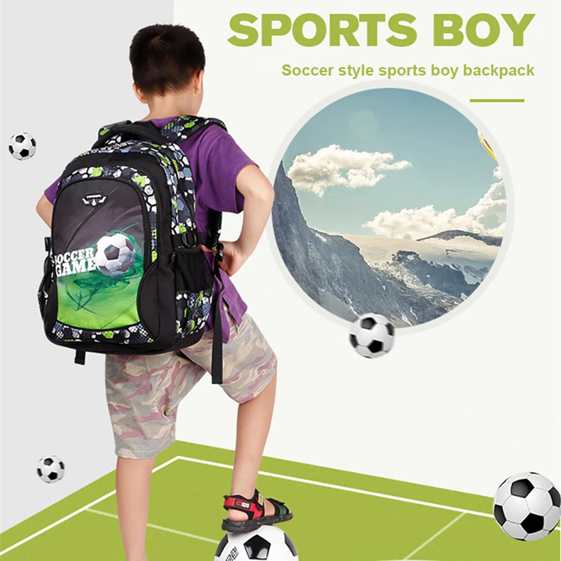 Милый школьный ранец PrintingFootball с аниме дорожная сумка для футбольных мячей