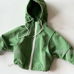 2022 Outerwear Coat Hooded Zipper Full Sleeve Soft Solid Comfortable Simple Fashion New Casual Cool Autumn Children Unisex