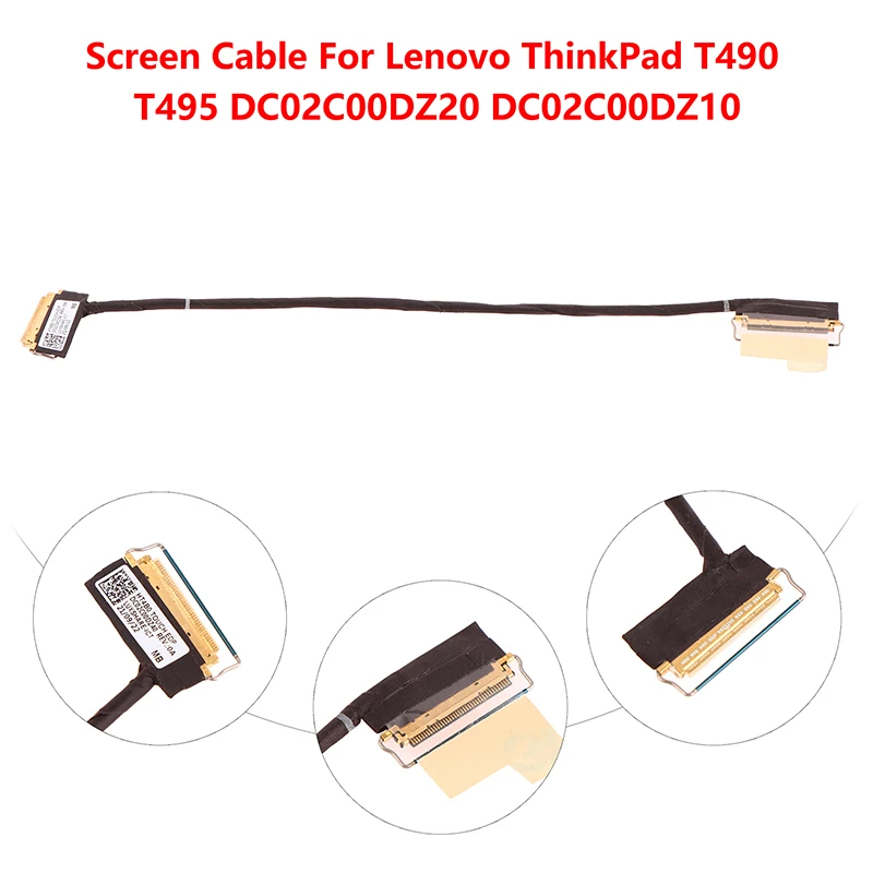 

New LCD LVDS Screen Cable For ThinkPad T490 T495 DC02C00DZ20 DC02C00DZ10 Display Flex Cable