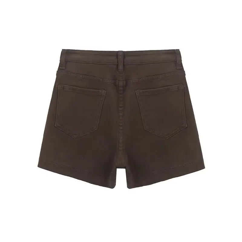 Maxdutti Ins Blogger Fashion Stretch DenimBermuda High Street Vintage  Shorts Casual  Washed Distressed