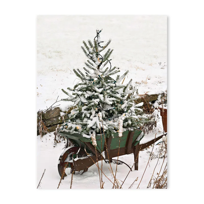 

Живопись на холсте JUBEER Зимняя снежная сцена