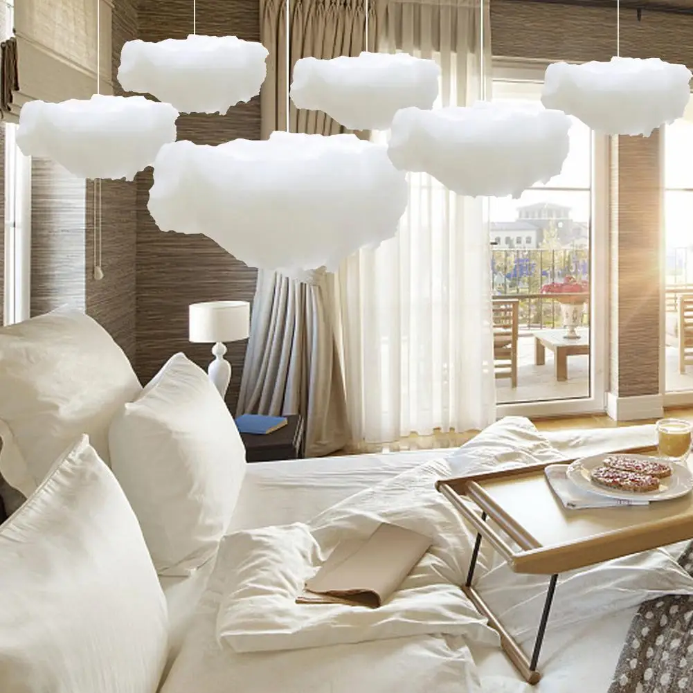 

Искусственное белое хлопковое облако, свадебное украшение, реквизит для дня рождения, подвесное украшение для комнаты «сделай сам», Рождество P1z9