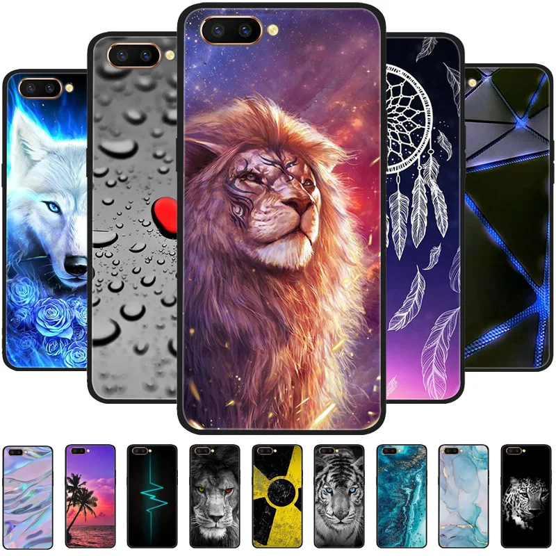 Для OPPO R17 Pro Чехол Cool Animal Silicon Back Cover чехол для телефона для Oppo RX17 Pro, чехлы, мягкий чехол-бампер для Oppo R17Pro Fundas