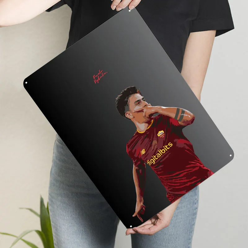 Плакат Dybala футболист жестяные вывески украшение спальни гостиная