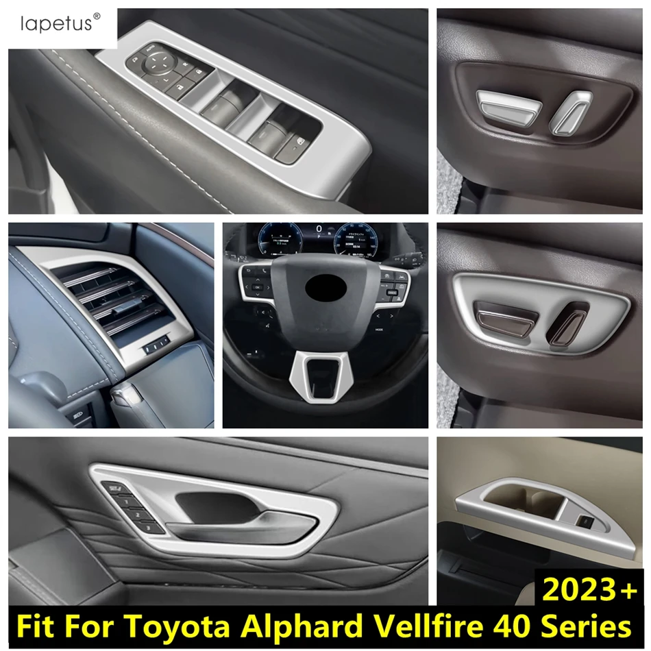 

Window Lift Handle Bowl / Third Water Cup / Seat Adjust Panel Cover Accessories For Toyota Alphard Vellfire 40 Series 2023 2024
