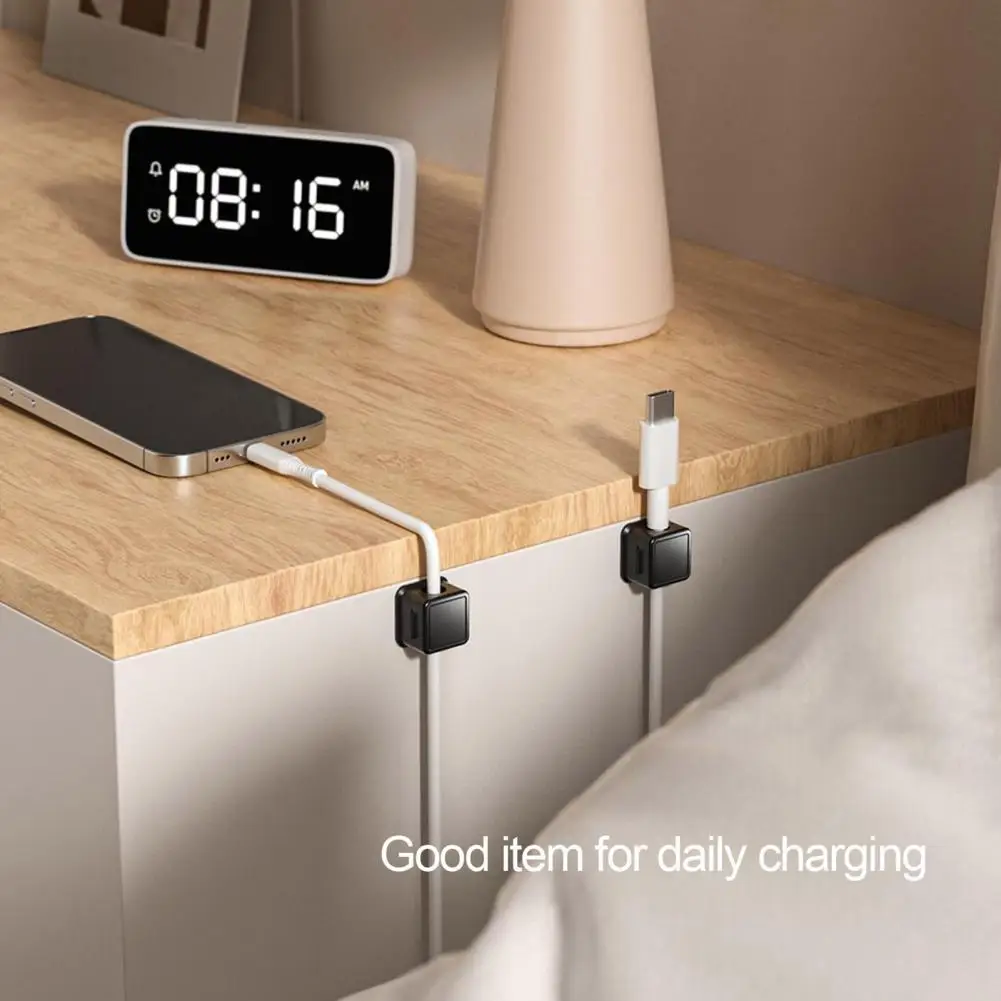 6 шт. магнитные зажимы для кабеля улучшенный клейкий держатель проводов стола