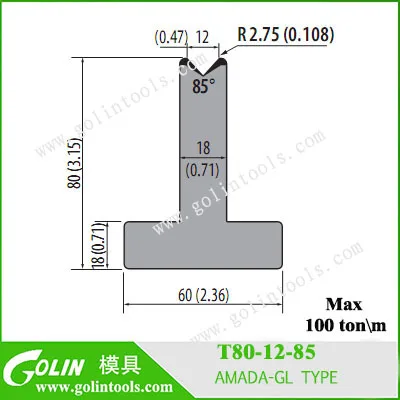 85-градусные штампы T для машин типа AMADA