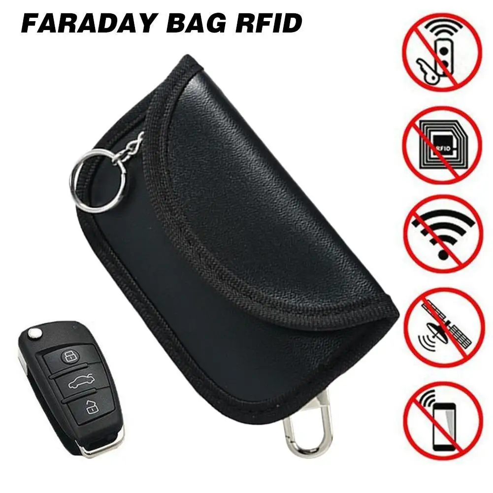 

Card Car Keys Case FOB Signal Blocker Bag RFID Shielding Key Credit Card Bags Organizer for Privacy Protection