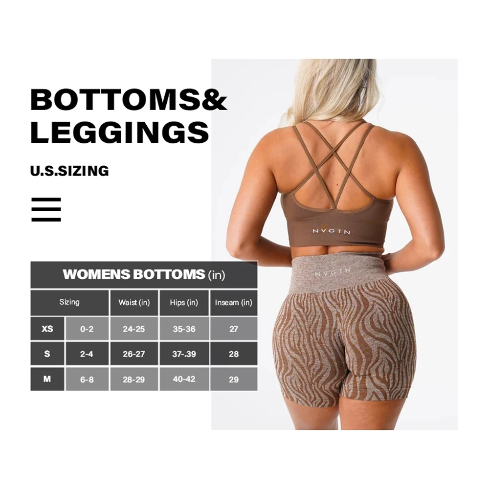 Nvgtn Zebra Seamless Shorts Spandex Shorts Women's Fitness Stretch Breathable Hip Lift Casual Sports Running