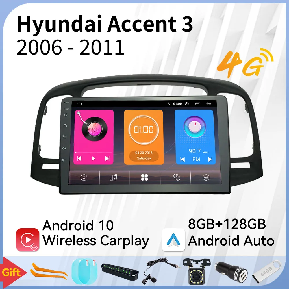 

Car Multimedia Player for Hyundai Accent 2006-2011 Screen 2 Din Android Radio Stereo GPS Navigation Head Unit Autoradio Carplay