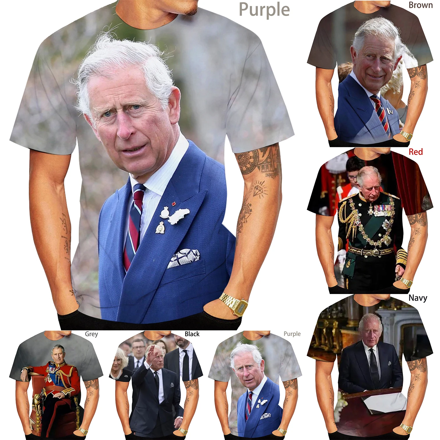 

Newest Fashion 3D Print UK King Charles III TShirt Men/Women T Shirt Boy/Girl Streetwear Kids/Child Tees Unisex Pullover Tops