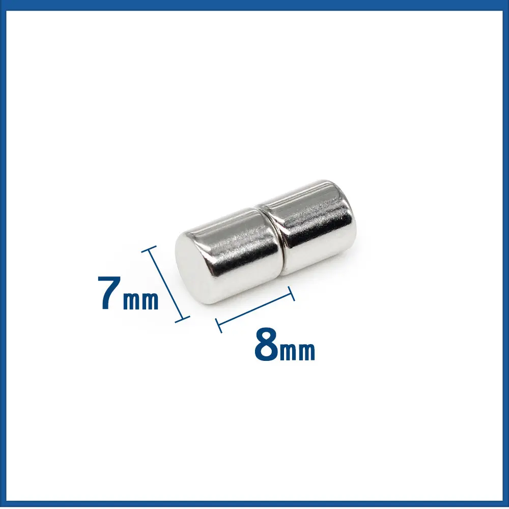 

5/10/20/50/100/200PCS 7*8 mm Disc Powerful Strong Magnetic Magnets 7x8mm N35 Strong Round Neodymium Magnet 7x8 Search Magnet