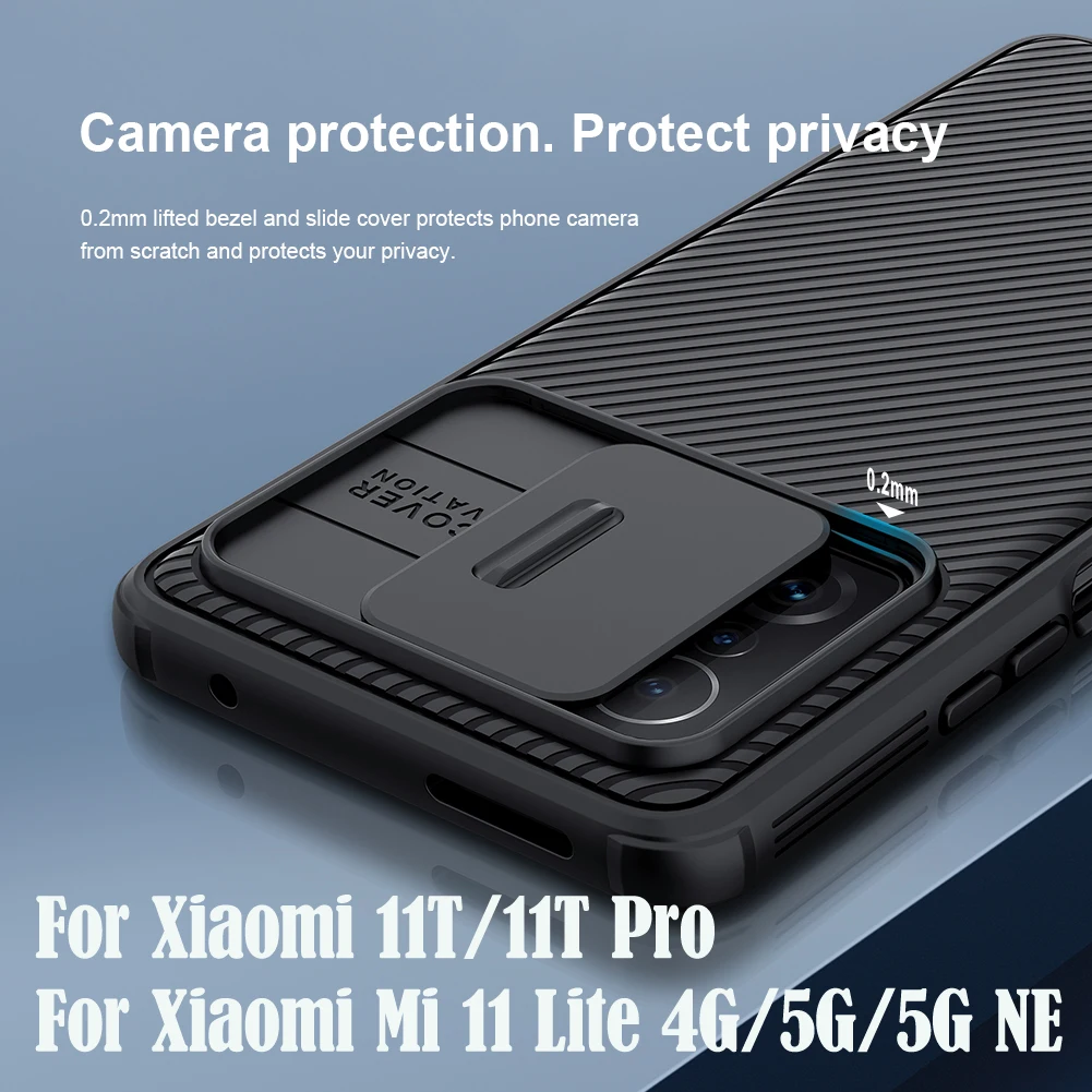 

Чехол для Xiaomi 11T / 11T Pro, чехол NILLKIN CamShield, чехол для камеры, защита конфиденциальности, задняя крышка для Xiaomi Mi 11 Lite 5G NE