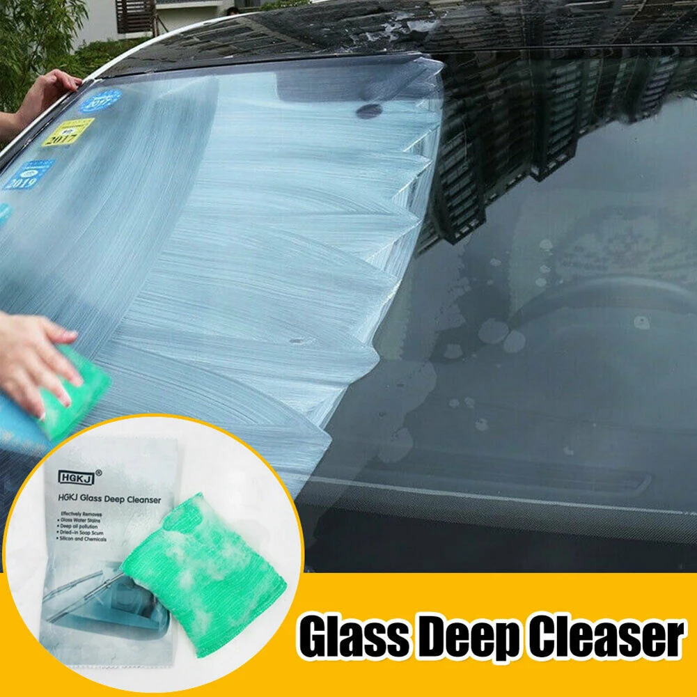 

New 1pcs Car Scratch Remover Liquid Sponge Glass Deep Cleaning Cleanser Remove Oil Film Car Maintenance For Car Cleaning