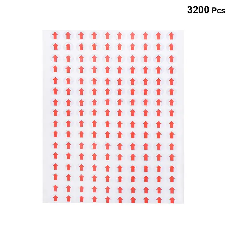

3200PCS 10mm Self Adhesive Sticky Arrow Labels Small Circle Dot Stickers Product Inspection Defect Indicator Tape (White+Red)