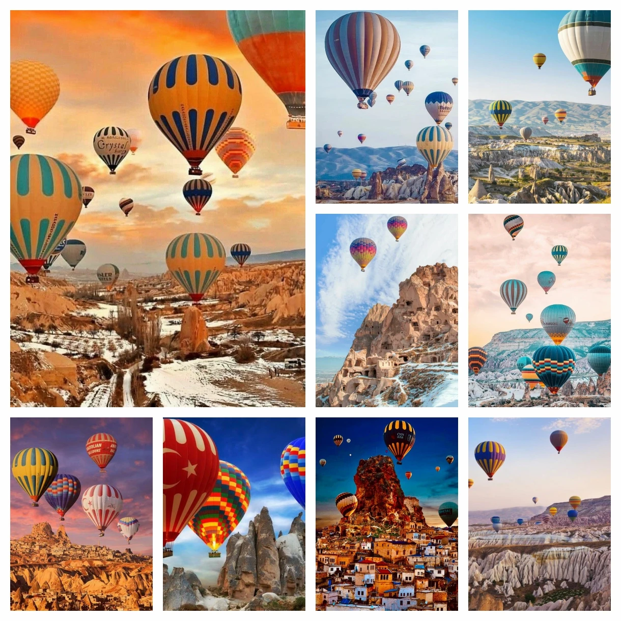 Sunset Landsacape 5d Diamond Painting Hot Balloon Art Kits Pictures Full Drill Mosaic Embroidered Cross Stitch Home Decor Gift
