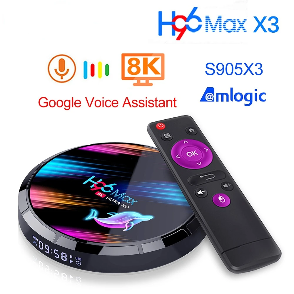 

ТВ-приставка H96 MAX X3 на Android 2022, 4 + 128/64/32 ГБ
