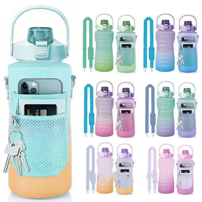 

2L Water Bottle Covers Large Capacity Motivational Water Bottles Holder Bag Thermos Sleeve Drinkware Accessories（ Only Sleeve）