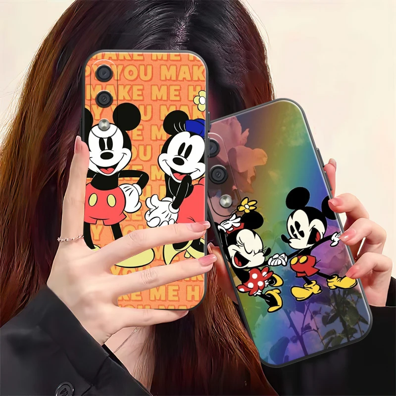 

Disney Mickey Mouse Phone Case For Samsung Galaxy A11 A20 A21S A52 4G 5G A71 4G 5G A72 Funda Coque Liquid Silicon Soft Carcasa