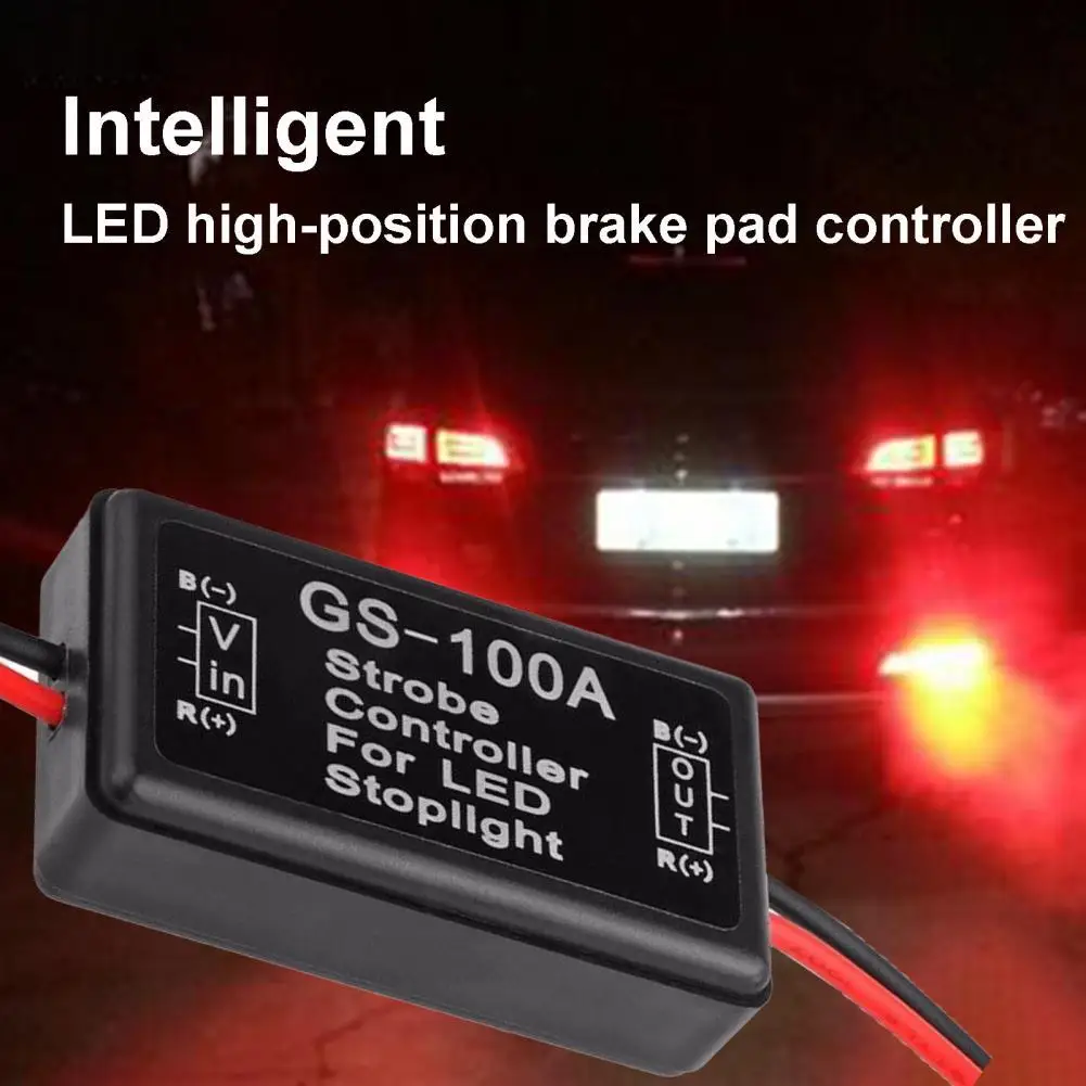 

Vehicle Waterproof Strobe Controller High Brake LED Stop Light Controller for DC12-24V Motor Vehicles