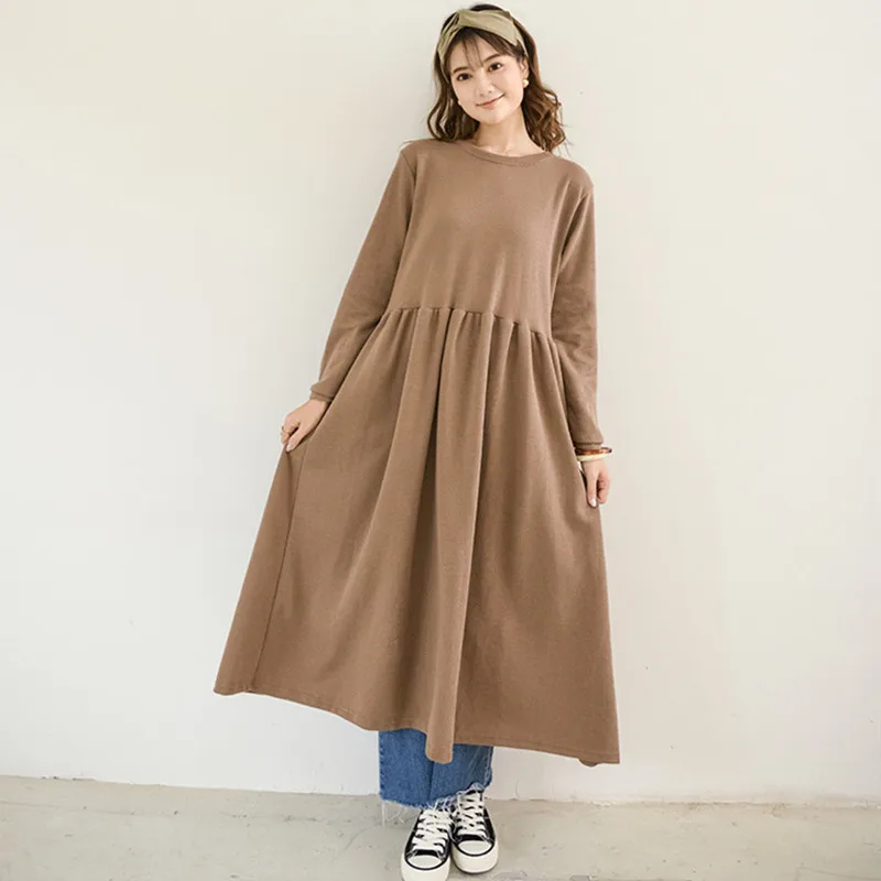 

Хлопковые ночные рубашки Fdfklak в европейском стиле, Женская свободная Ночная рубашка на весну и осень, ночная рубашка в стиле ретро с длинным рукавом, женские платья