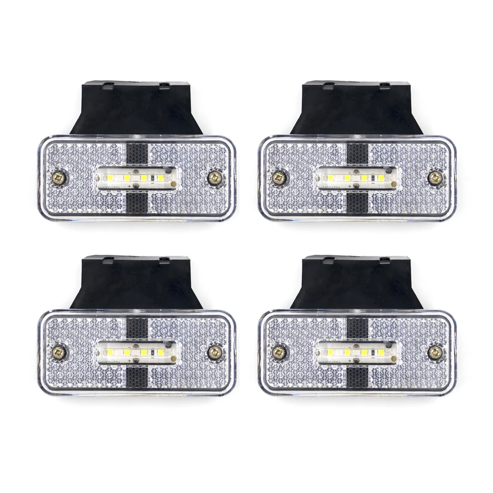 

4x/6x/8x/10x 12V 24V Автомобильный внешний светодиодный боковой габаритный фонарь Предупреждающий сигнал для прицепа Грузовик Грузовик RV Желтый Белый Красный