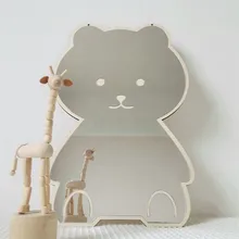 Nordic Rabbit Bear Shaped Mirror Cartoon Acrylic Mirrors Desktop Ornaments Baby Children Room Decoration Home Decor Photo Props