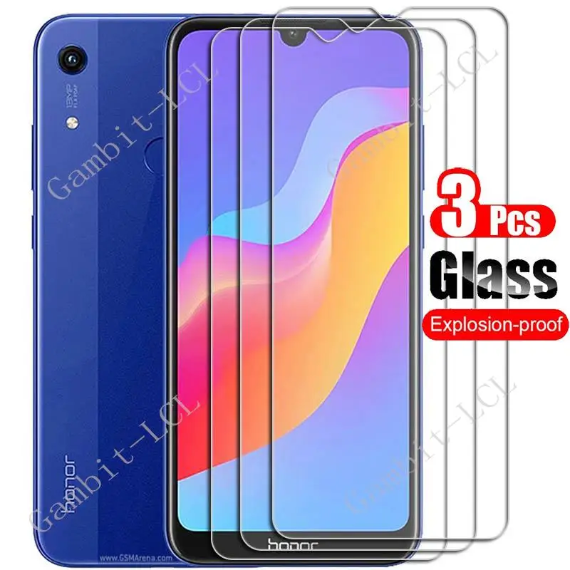 Закаленное стекло 9H для Honor 8A, 1-3 шт., Защитная пленка для Honor 8A, искусственная яркость, 6,09 дюйма, Защитная крышка для экрана