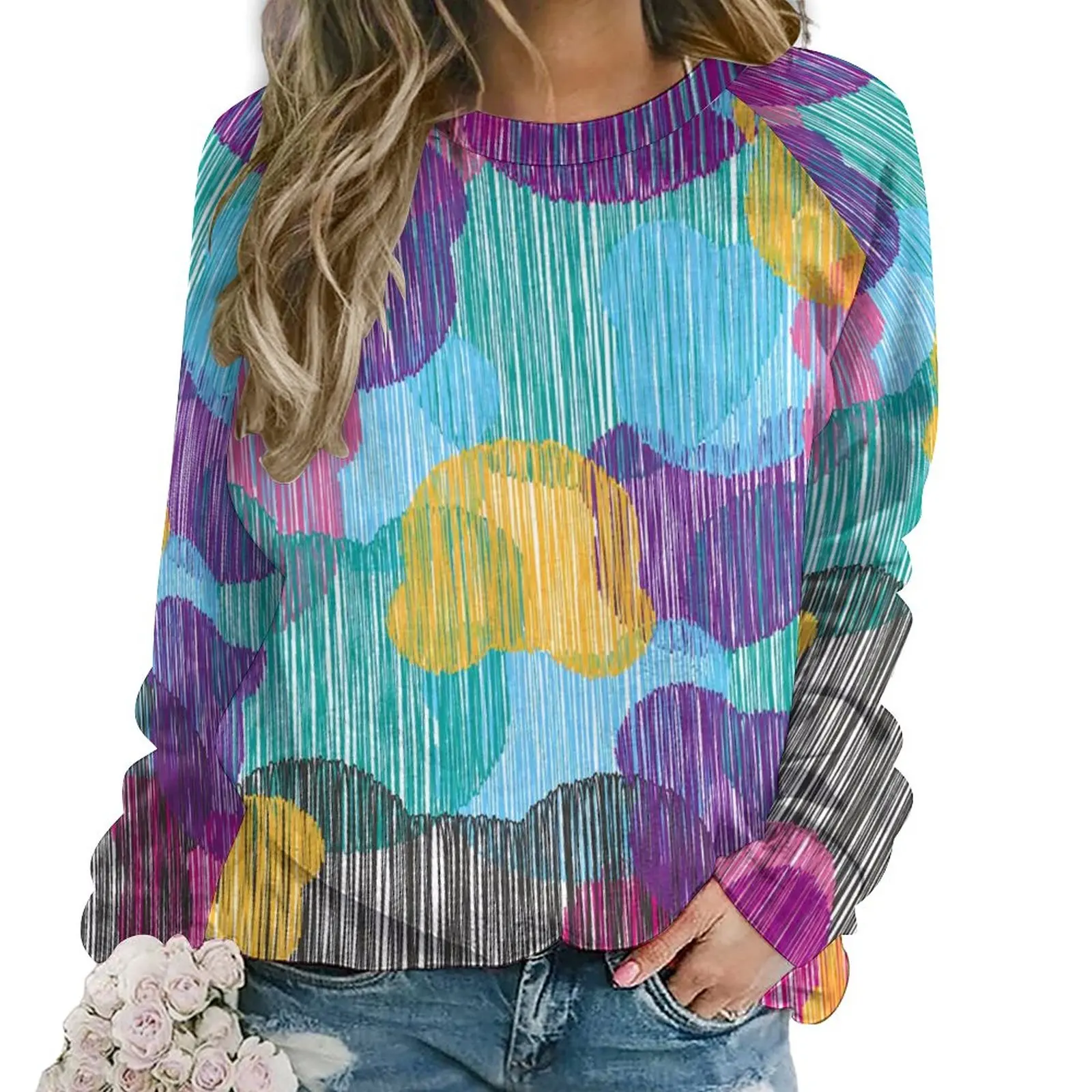 

Colorful Bear Print Hoodies Womens Abstract Animal Harajuku Casual Hoodie Autumn Long Sleeve Funny Design Clothing Big Size 3XL