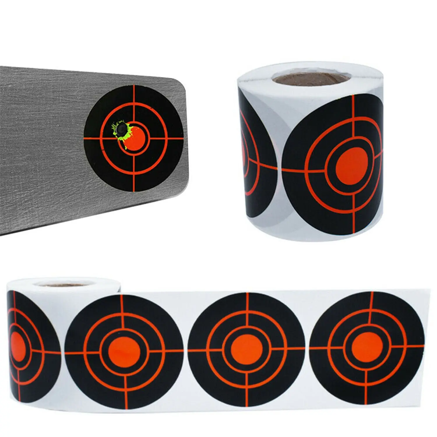 

250pcs/Roll Shooting Target Adhesive Shoot Targets Splatter Reactive Stickers For Archery Bow Hunting Shooting Practice Training