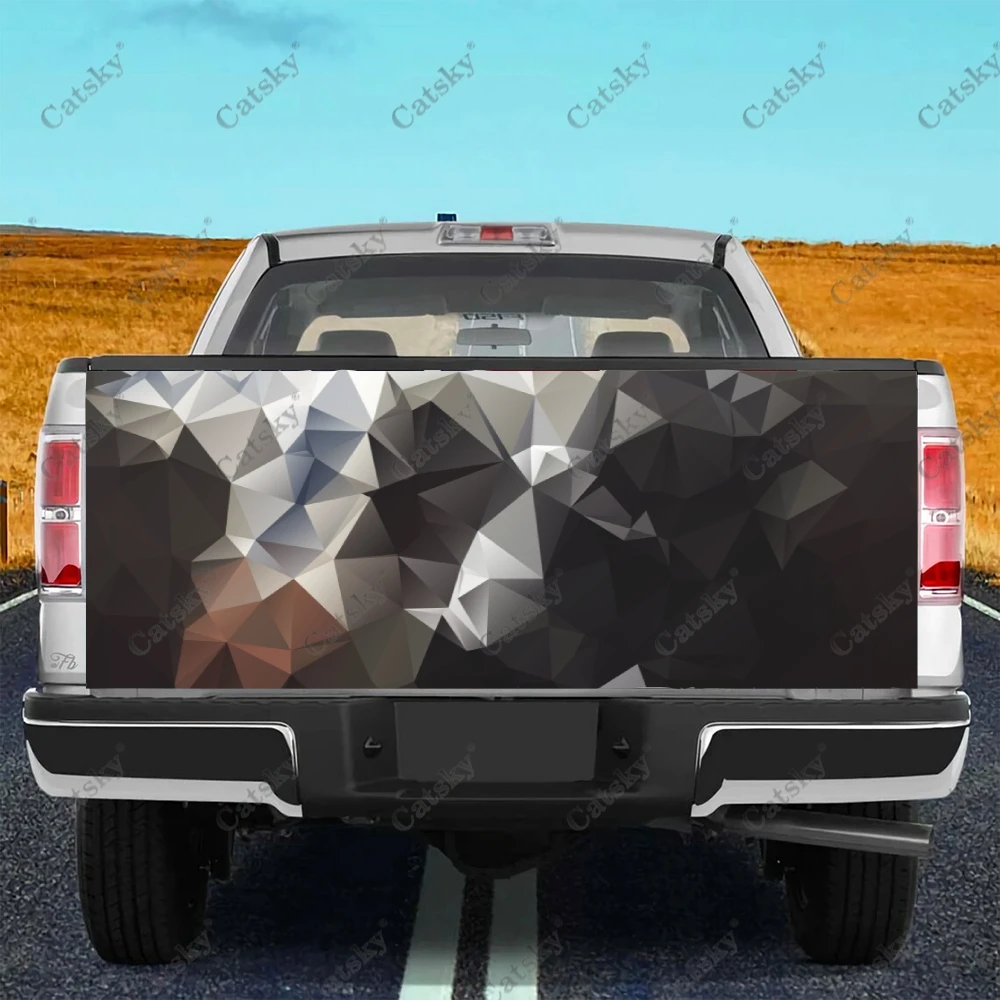 

Geometric Triangle 3D Car stickers truck rear tail modification suitable for truck pain packaging accessories stickers decals