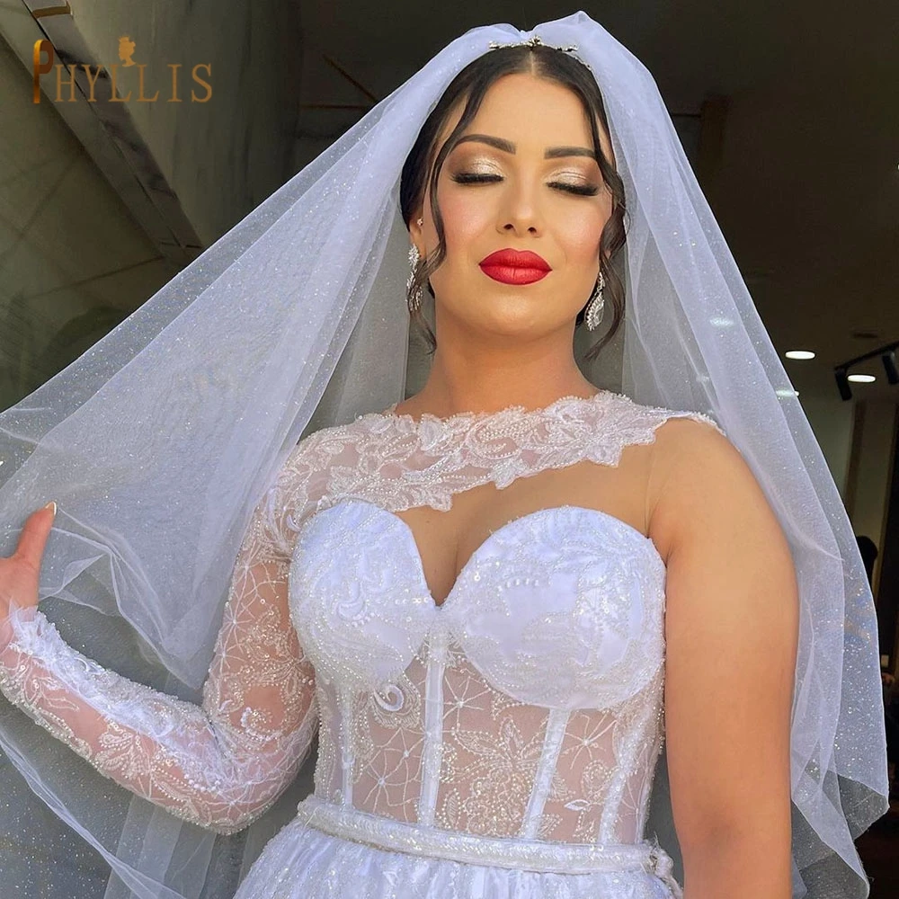 Фата свадебная блестящая двухслойная с гребнем короткая со звездным небом белый