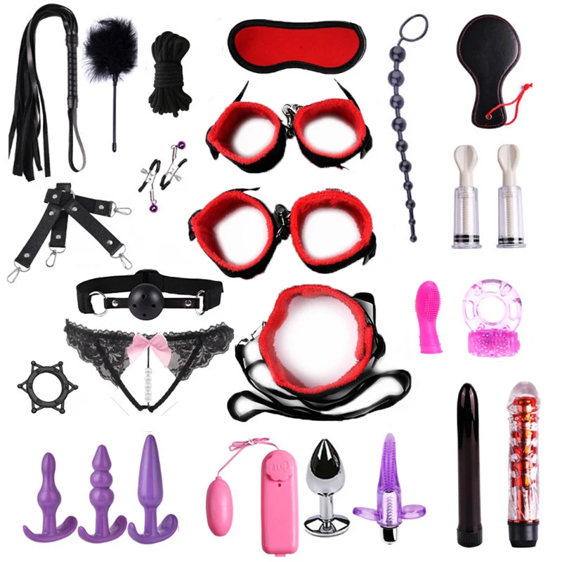 Adult supplies SM fun suit binding adjustment combination alternative sex toy silicone anal plug fun supplies