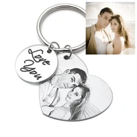 custom picture keychain personalized heart keychain heart photo keychain couples keychain picture keyring birthday gift for her