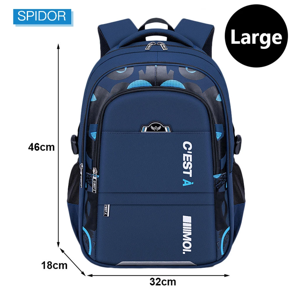SPIDOR 2023 New Children School Bags Kids Backpack In Primary Schoolbag For Teenager Boys Waterproof Backpacks Book Bag Mochila