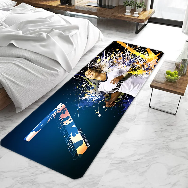 Football CR7 R-Ronaldos Door Mat Entrance Non-slip Washable Kitchen Carpet Living Room Hallway Rugs Mats Bathroom Bath
