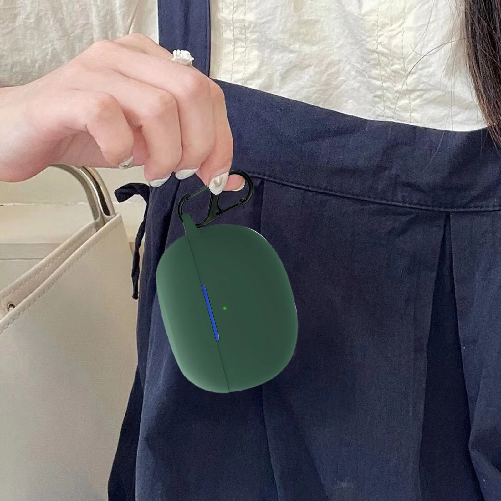 

Мягкий силиконовый чехол для SamsungBuds Live с карабином, беспроводные наушники с поддержкой Bluetooth, защитный чехол с пряжкой