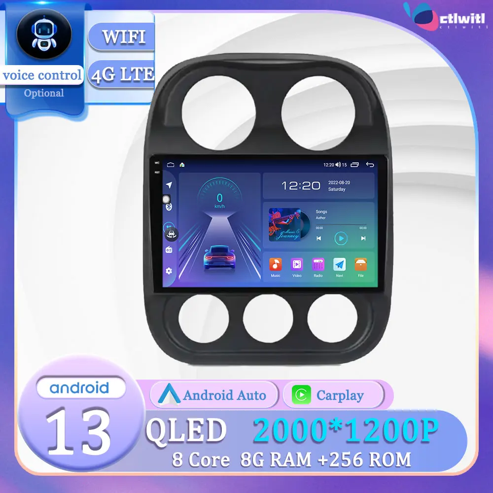

Android 13 For Jeep Compass 2009-2016 Navigation GPS TV Monitor Touch Screen Autoradio Videp Player Stereo Radio Multimedia