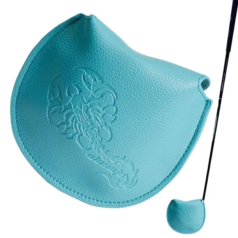 

1pc Golf Club Head Covers PU Leather Putter Cover Golf Headcovers Putter Cover Mallet Head Covers For Golf Clubs Protects