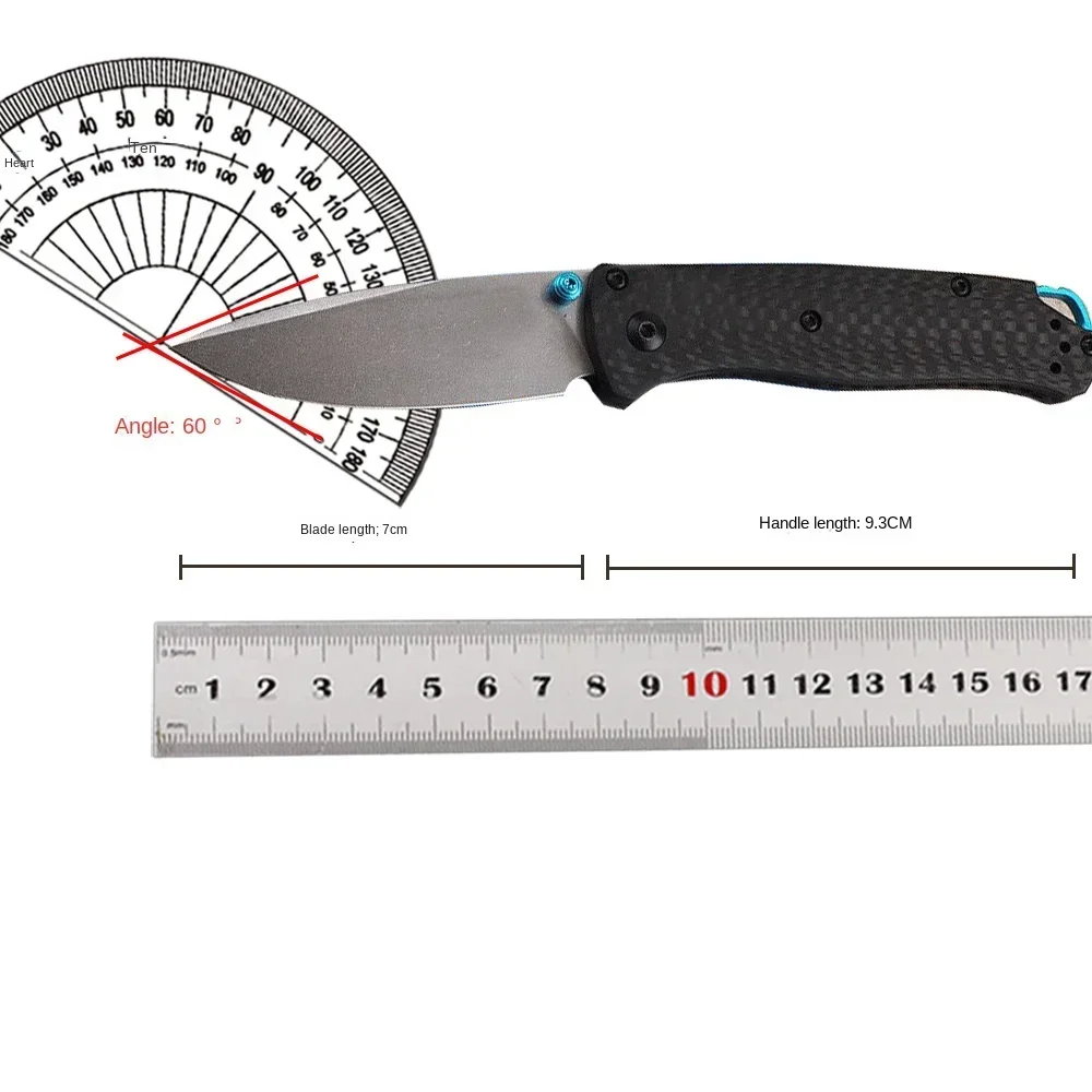 Складной нож S90V со стальным лезвием 60HRC с шарикоподшипником ручка из углеродного
