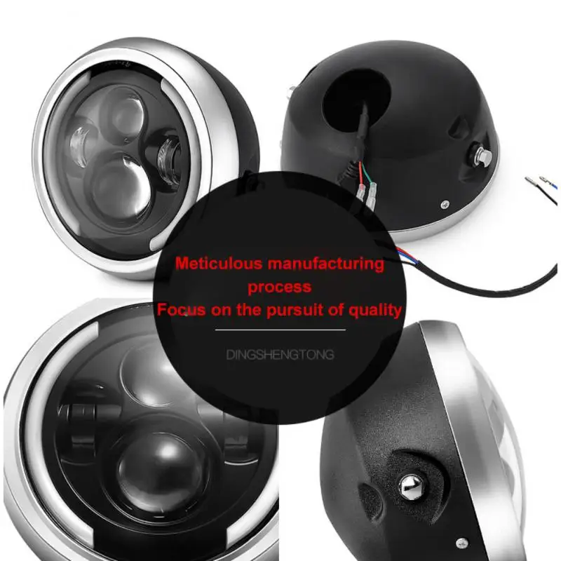 

7.5 Inch Led Headlight Portable Angel Headlight Superbright Universal Headlight Motorcycle Modified Parts Assembly Fisheye Angel