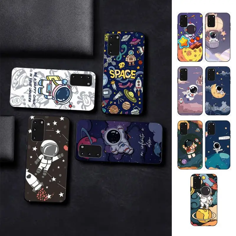 

space station Cartoon Phone Case for Samsung S10 21 20 9 8 plus lite S20 UlTRA 7edge