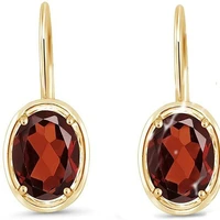 2022 cute women earrings gold jeweler gothic accessories red garnet alloy long metal gem earrings fashion pendientes mujer